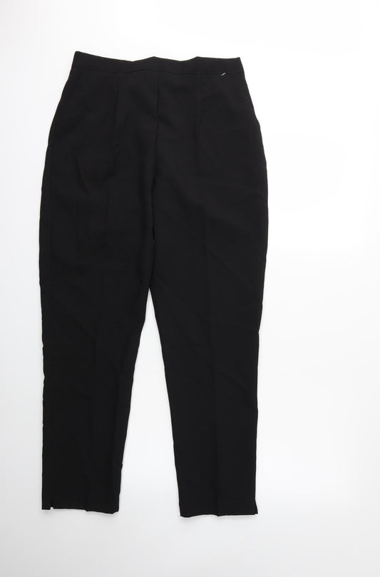 Womens UK Size 14 Preworn Regular Fit  Black Trousers