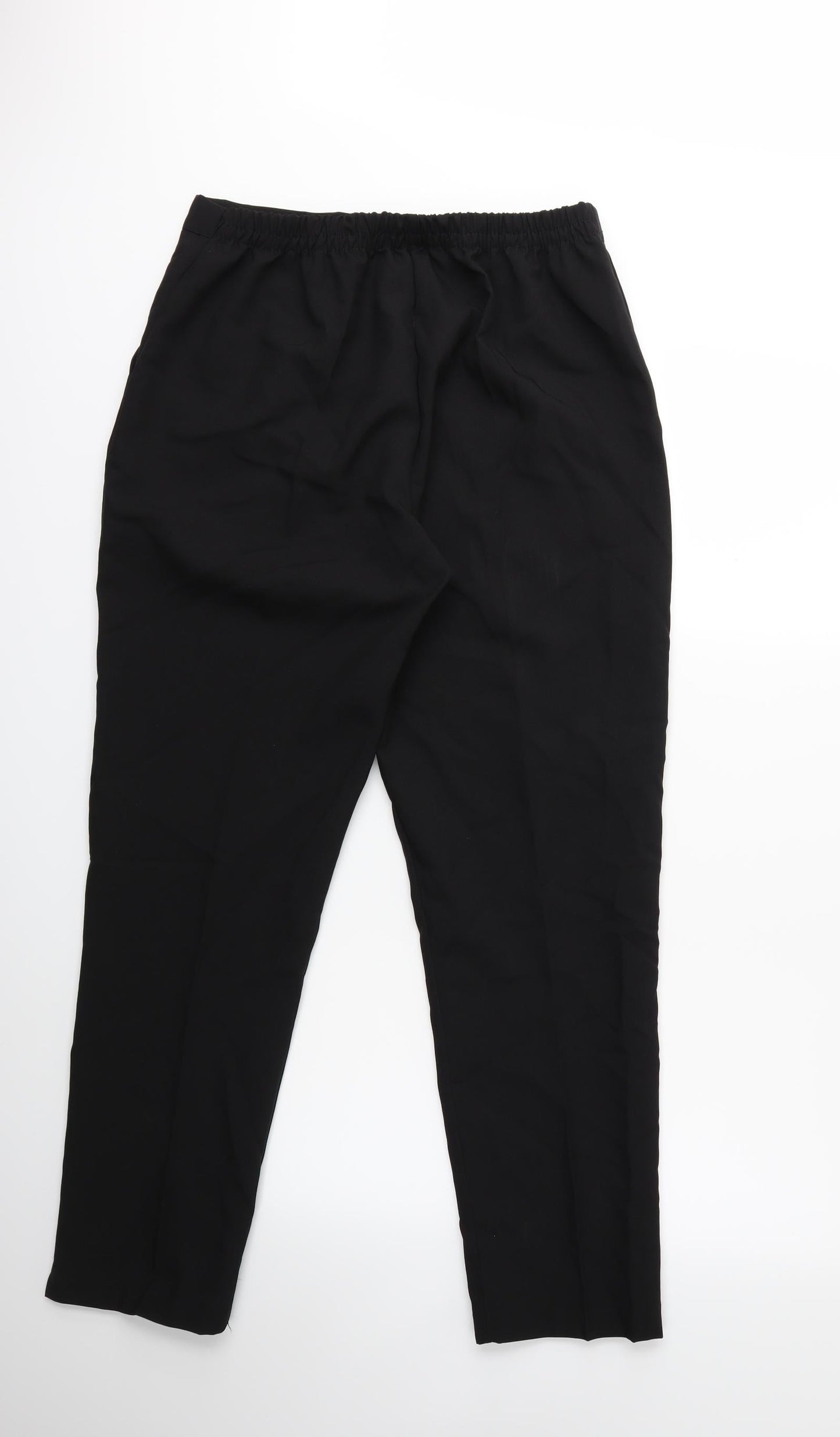 Womens UK Size 14 Preworn Regular Fit  Black Trousers