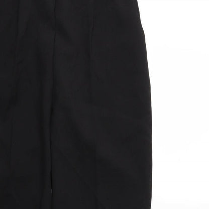 Womens UK Size 14 Preworn Regular Fit  Black Trousers