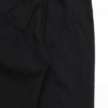 Womens UK Size 14 Preworn Regular Fit  Black Trousers