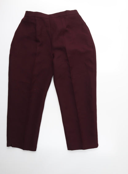 Womens UK Size 20 Preworn Regular Fit  Purple Trousers