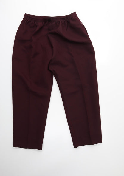 Womens UK Size 20 Preworn Regular Fit  Purple Trousers