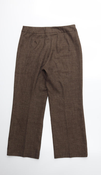Dunnes Stores Womens Brown   Trousers  Size 12 L27 in