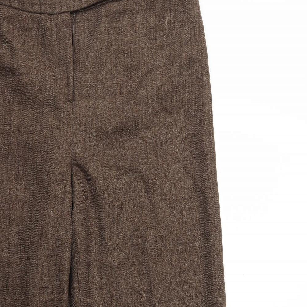Dunnes Stores Womens Brown   Trousers  Size 12 L27 in