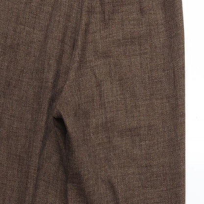Dunnes Stores Womens Brown   Trousers  Size 12 L27 in