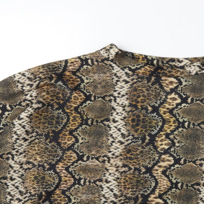 George Womens Green Animal Print  Pullover Sweatshirt Size M