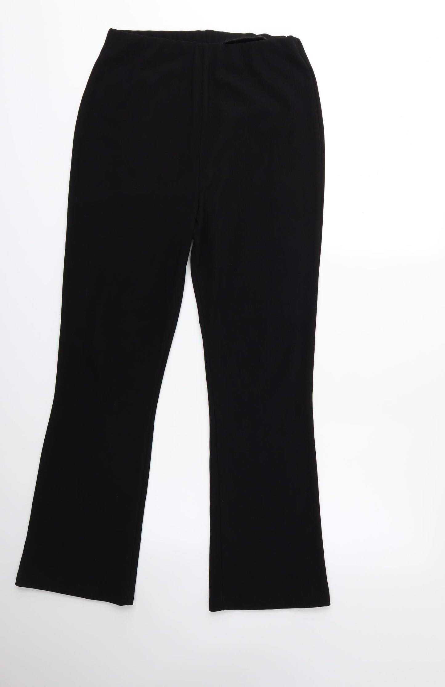 Womens UK Size 12 Preworn Regular Fit  Black Trousers