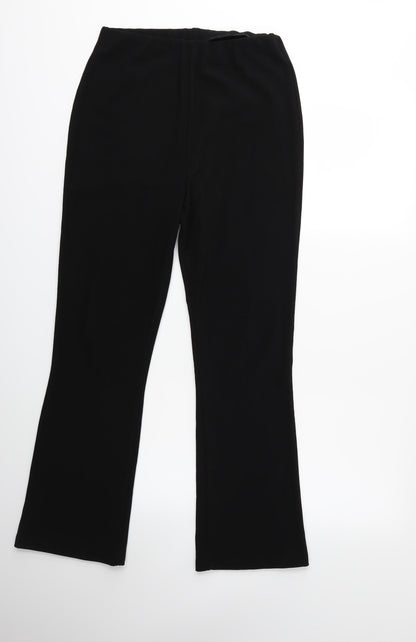 Womens UK Size 12 Preworn Regular Fit  Black Trousers