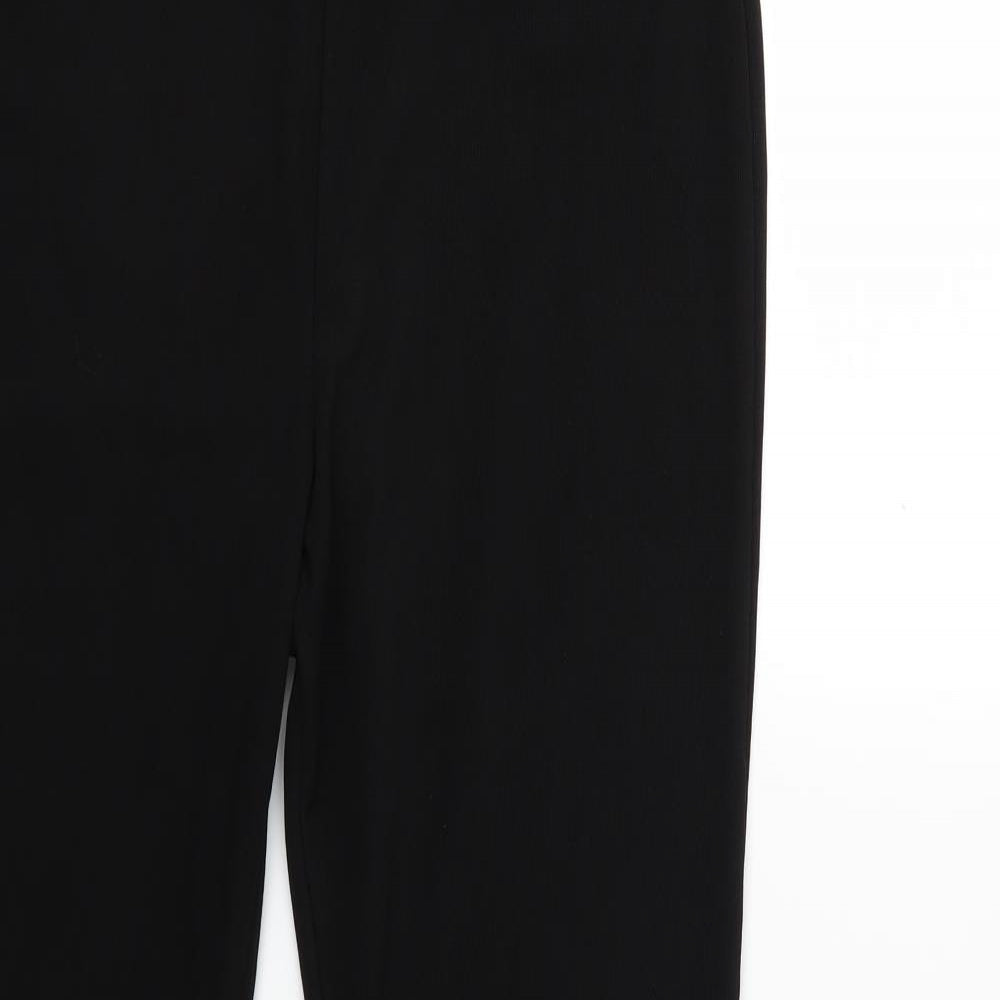 Womens UK Size 12 Preworn Regular Fit  Black Trousers