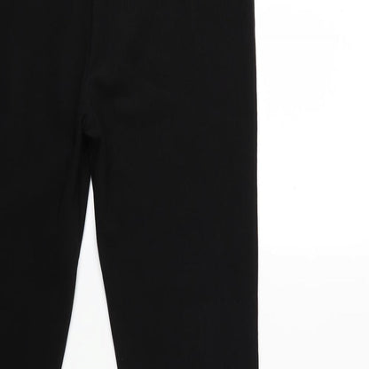 Womens UK Size 12 Preworn Regular Fit  Black Trousers