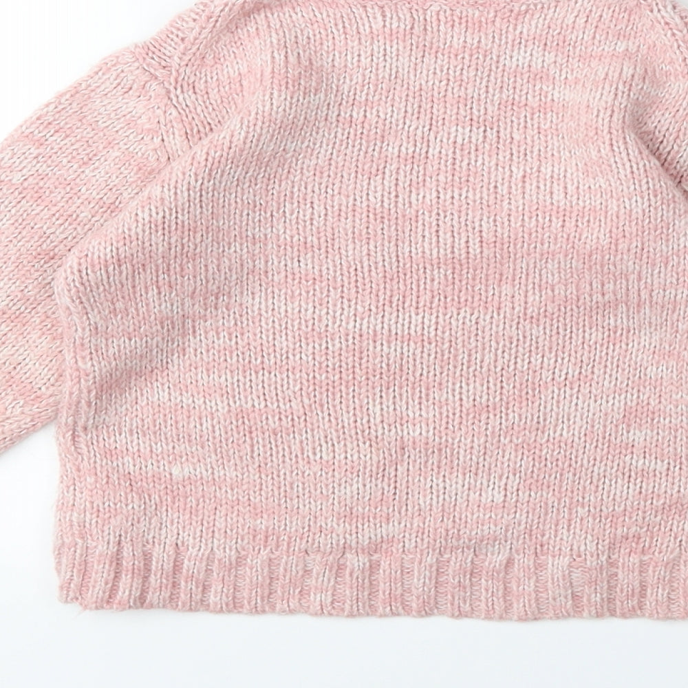 BlueZoo Boys Pink  Knit Pullover Jumper Size 5 Years
