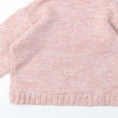 BlueZoo Boys Pink  Knit Pullover Jumper Size 5 Years