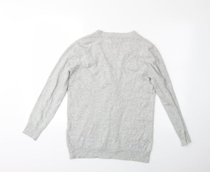 Be Beau Womens Grey  Knit Cardigan Jumper Size 16