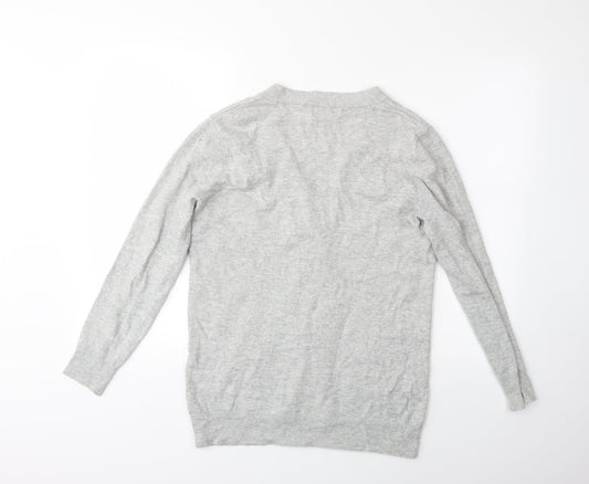 Be Beau Womens Grey  Knit Cardigan Jumper Size 16