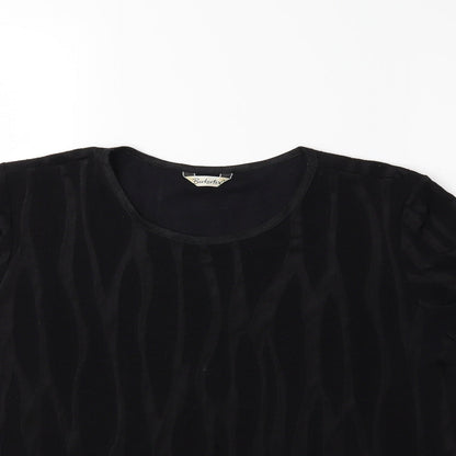 Womens UK Size 16 Berkertex Black Basic T-Shirt