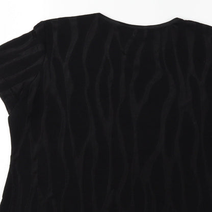 Womens UK Size 16 Berkertex Black Basic T-Shirt