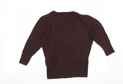 AMARANTO Womens Brown   Pullover Jumper Size 14