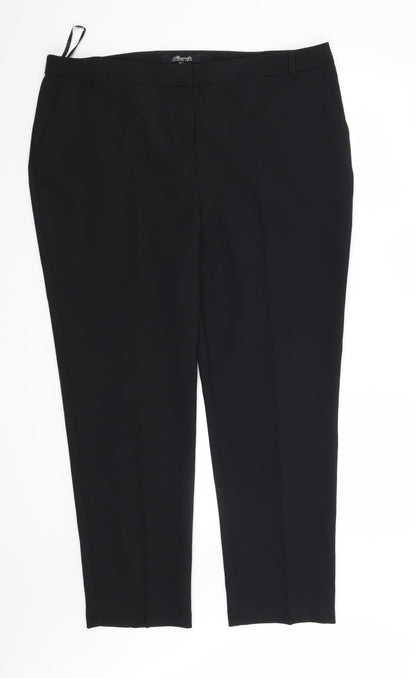 Womens UK Size 18 Peacocks Regular Fit  Black Trousers