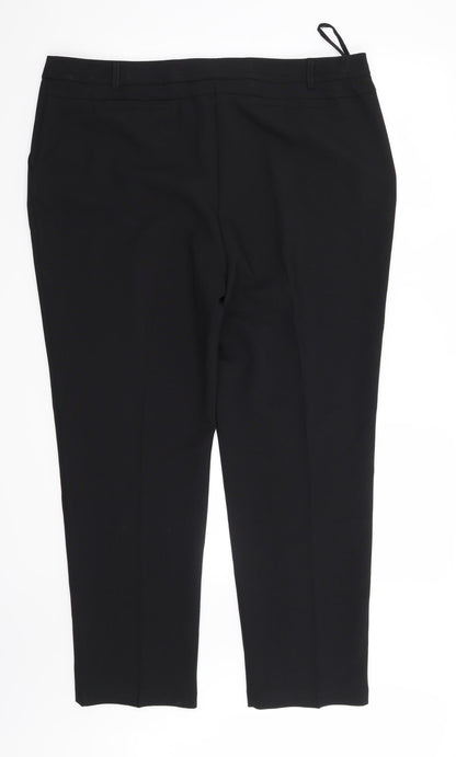 Womens UK Size 18 Peacocks Regular Fit  Black Trousers