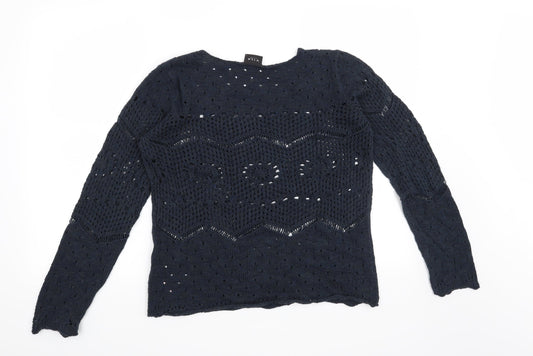 VILA Womens Blue   Pullover Jumper Size L