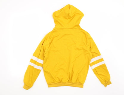 Preworn Womens Yellow Striped  Pullover Hoodie Size M
