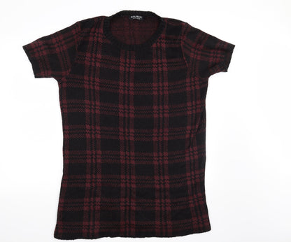 Select Womens Red Check  Pullover Jumper Size 14