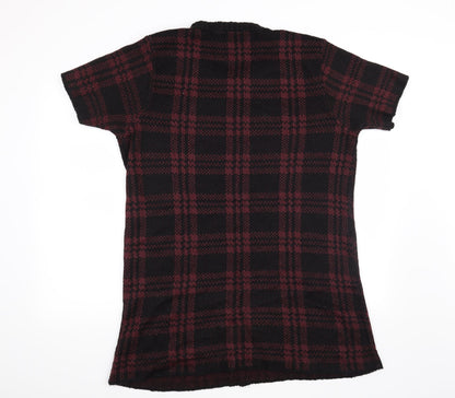 Select Womens Red Check  Pullover Jumper Size 14