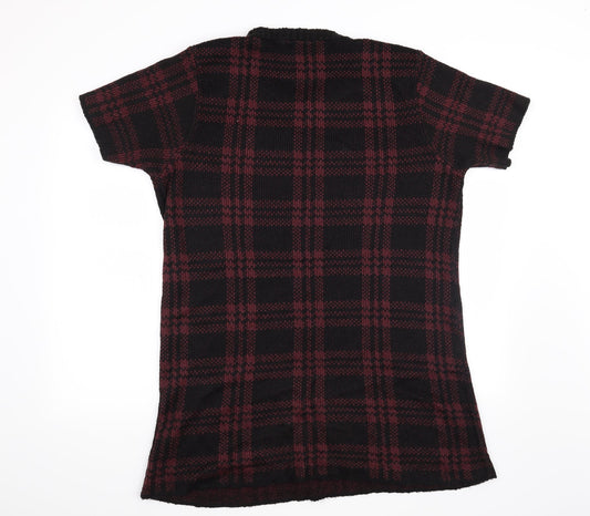 Select Womens Red Check  Pullover Jumper Size 14