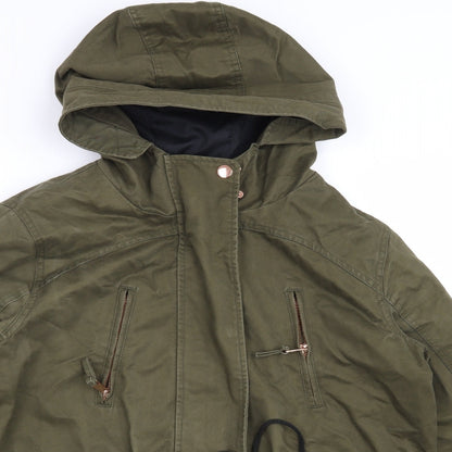 Papaya Womens Green   Overcoat Coat Size 12