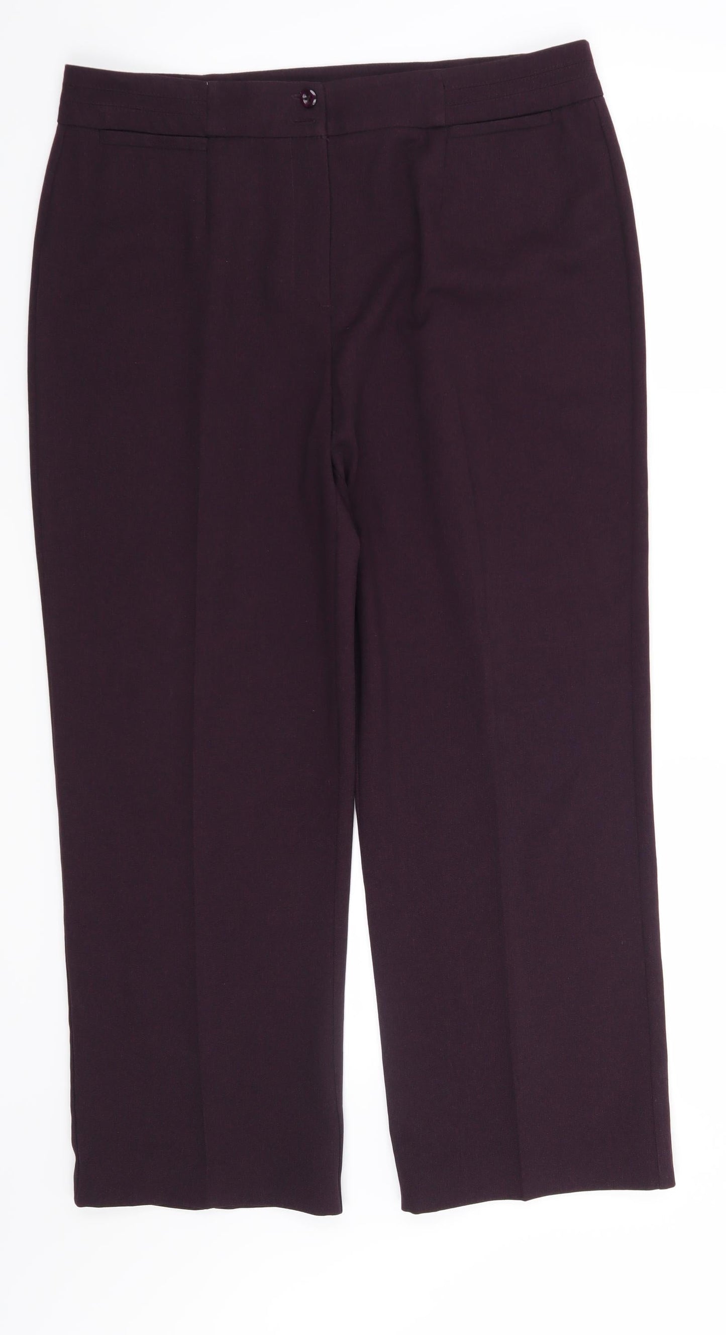 Isle Womens Purple   Trousers  Size 14 L26 in