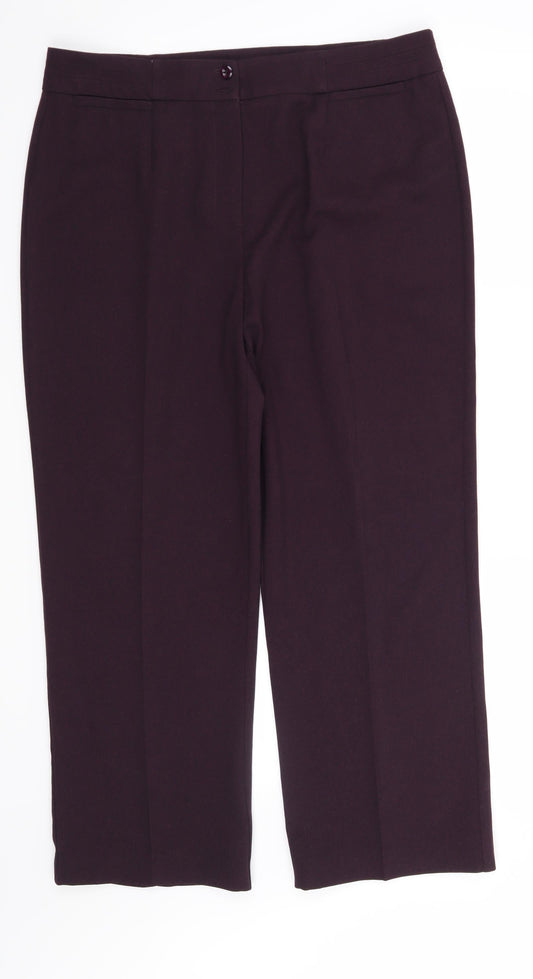 Isle Womens Purple   Trousers  Size 14 L26 in