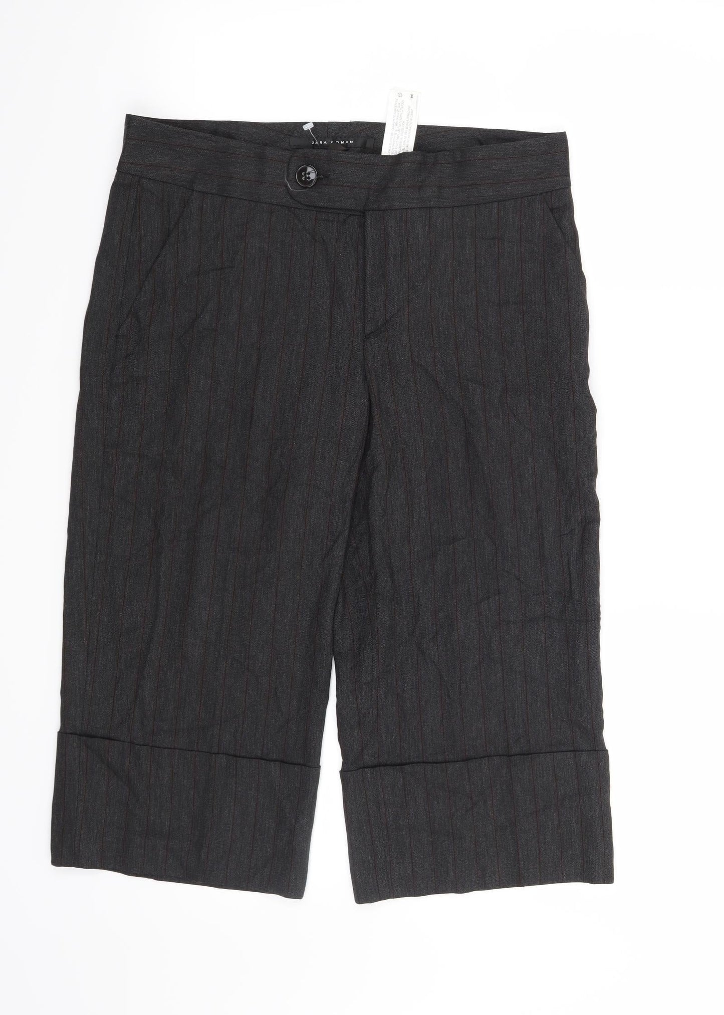 Womens UK Size 10 Zara Regular Fit  Grey Trousers
