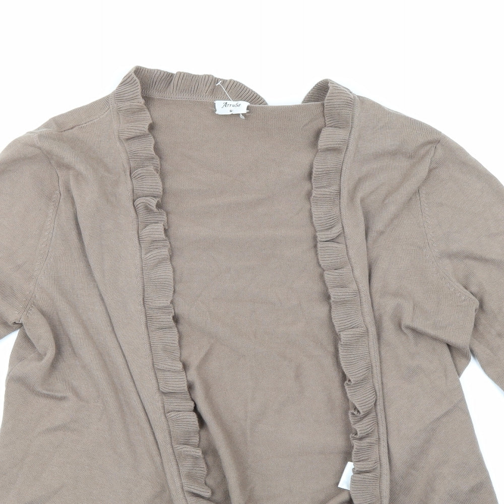 Arruba Womens Brown  Knit Cardigan Jumper Size M