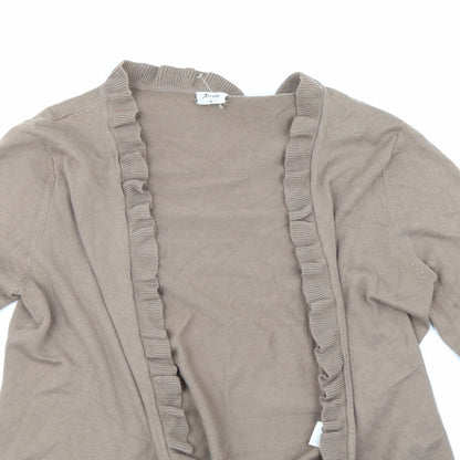 Arruba Womens Brown  Knit Cardigan Jumper Size M