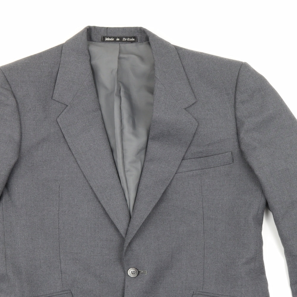 Mens UK Size 38 Brook Taverner Regular Grey Suit Jacket