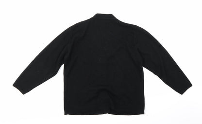 Jennifer Womens Black  Knit Cardigan Jumper Size M