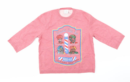 Ste Je Annlla Womens Pink   Pullover Jumper Size 14