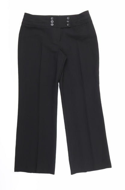 Womens UK Size 14 Marks and Spencer Regular Fit  Black Trousers