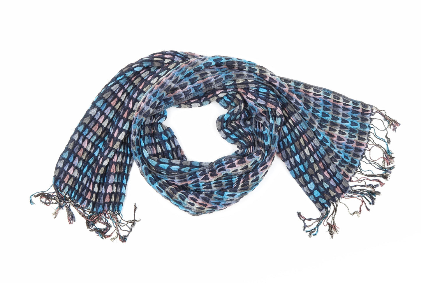 Preworn Womens Blue  Knit  Scarf
