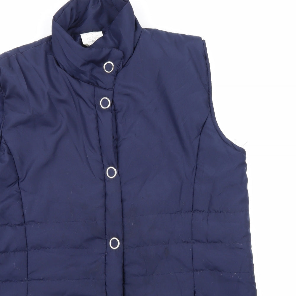 Womens UK Size M Anne De Lancay Blue Gilet