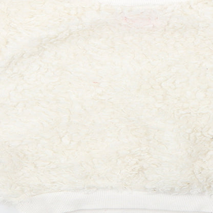Preworn Girls White   Pullover Sweatshirt Size 5-6 Years
