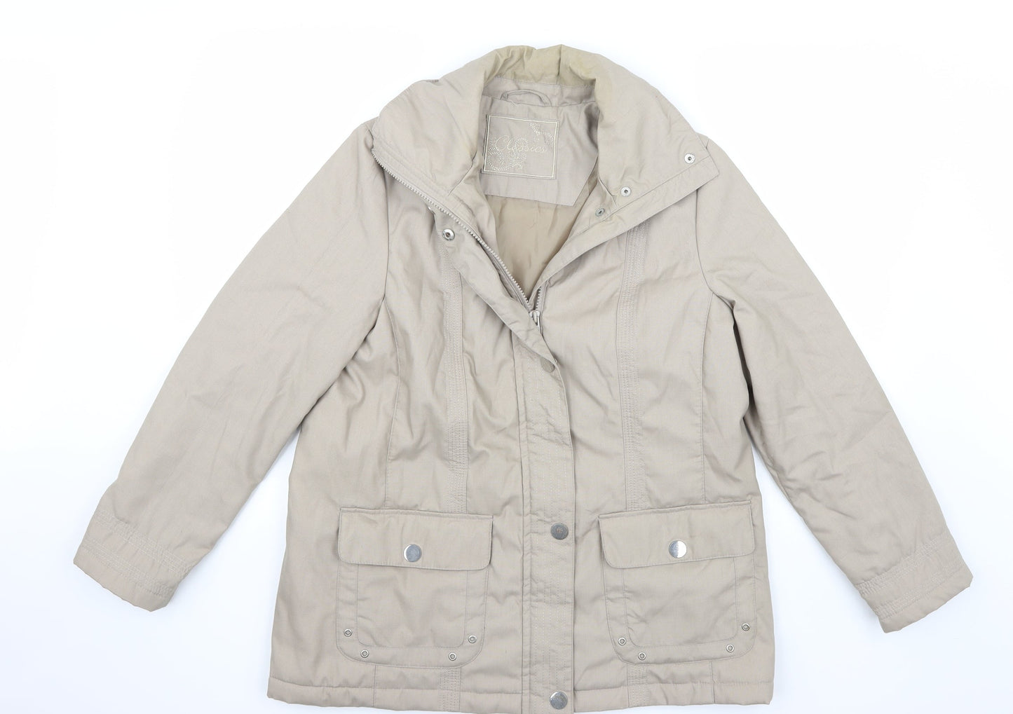 Classics Womens Beige   Jacket Coat Size S