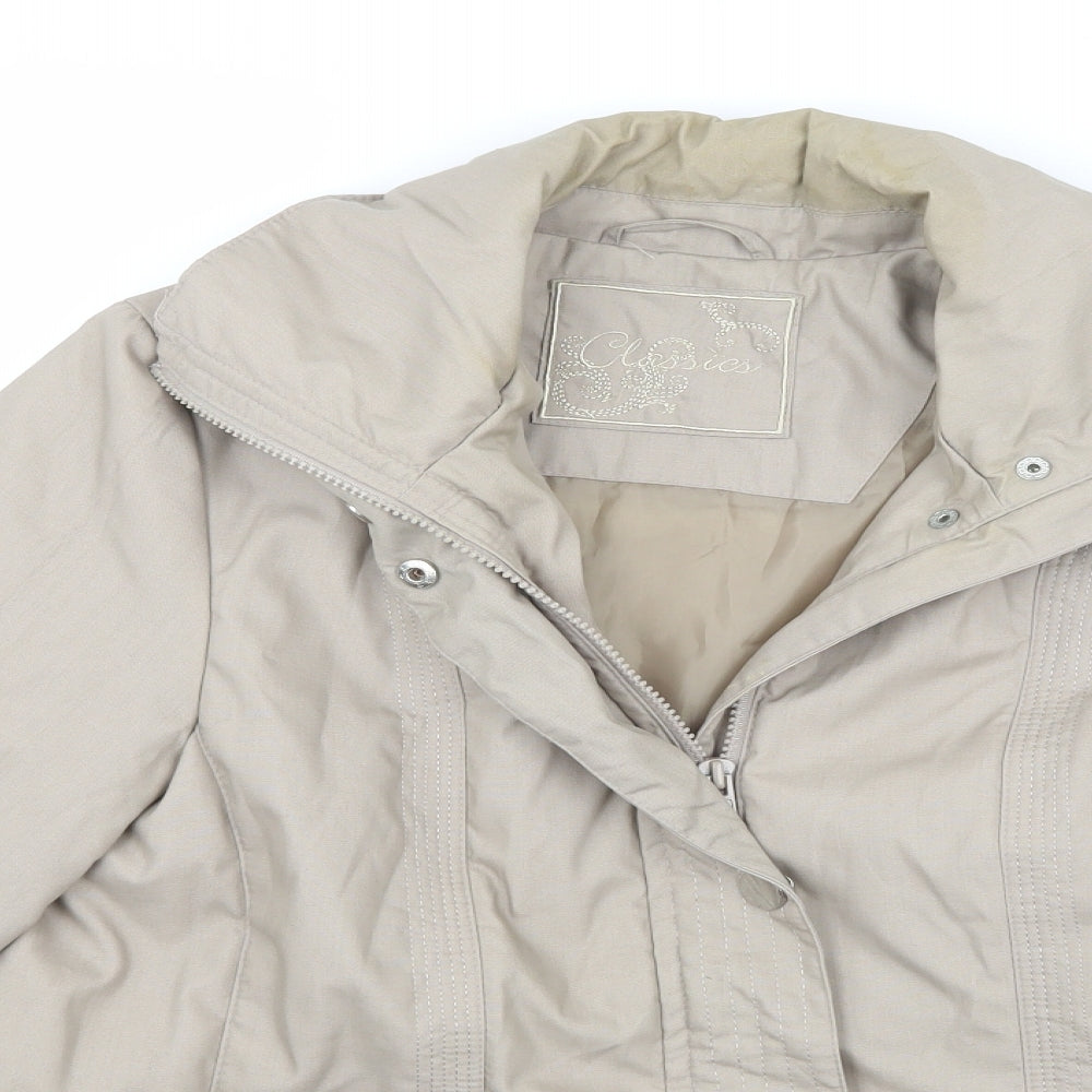 Classics Womens Beige   Jacket Coat Size S