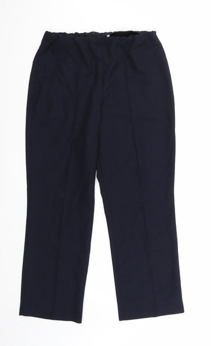 Womens UK Size 12 Preworn Regular Fit  Blue Trousers