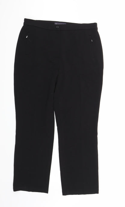 Womens UK Size 12 Marks and Spencer Regular Fit  Black Trousers