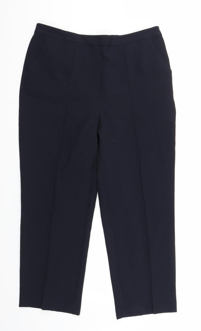 Womens UK Size 12 Isle Regular Fit  Black Trousers
