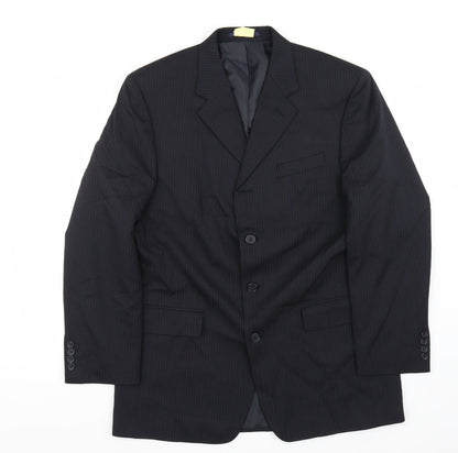 Armando Mens Black   Jacket Suit Jacket Size 42