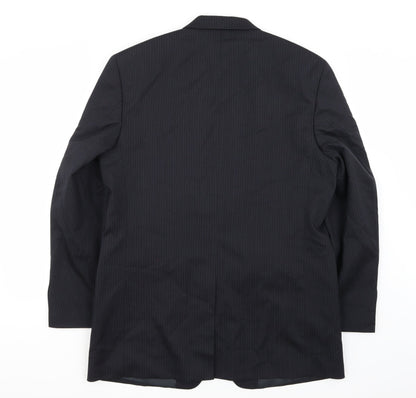 Armando Mens Black   Jacket Suit Jacket Size 42
