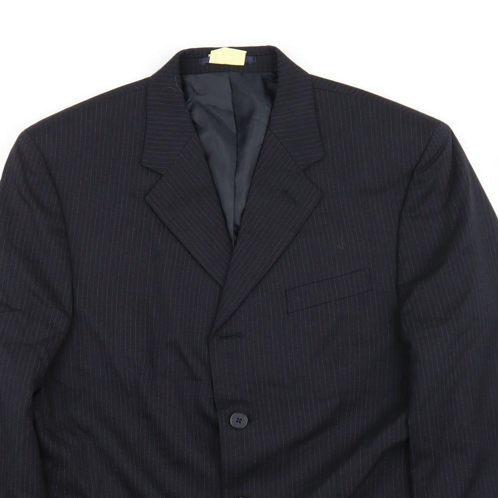 Armando Mens Black   Jacket Suit Jacket Size 42