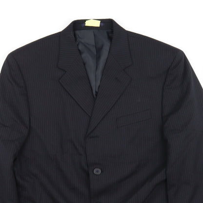 Armando Mens Black   Jacket Suit Jacket Size 42
